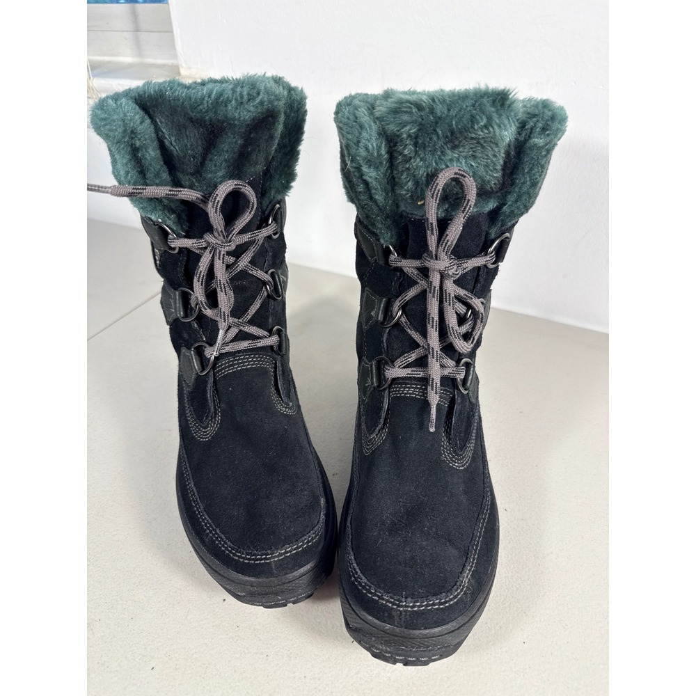 Timberland Mount Hope Womens Black Suede Faux Fur Winter Boots 26612 Size 9M